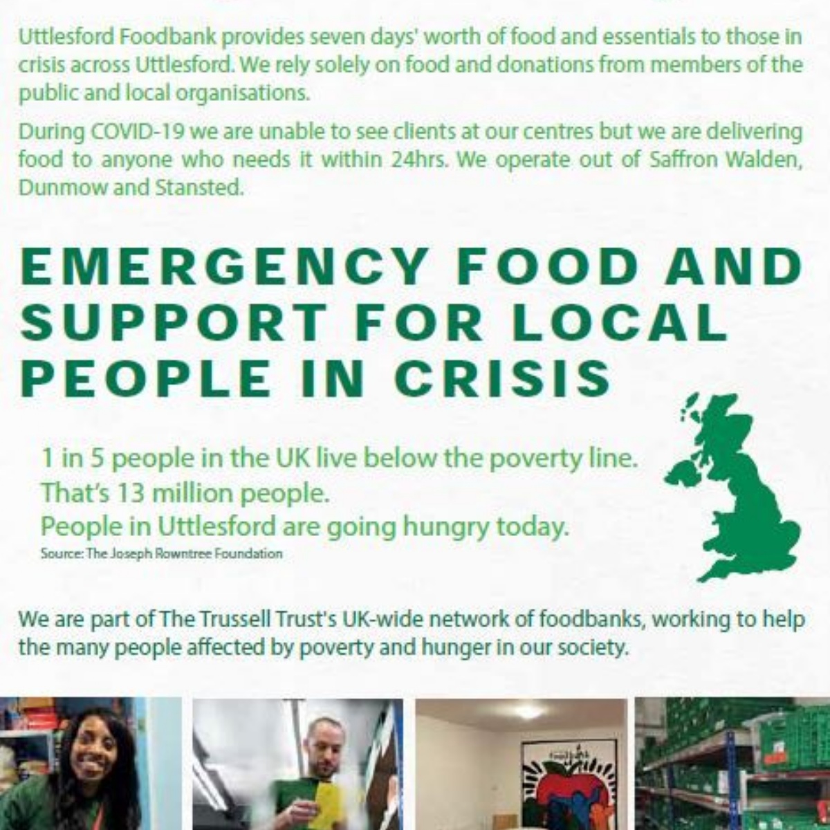 Saffron Walden County High School Uttlesford Food Bank